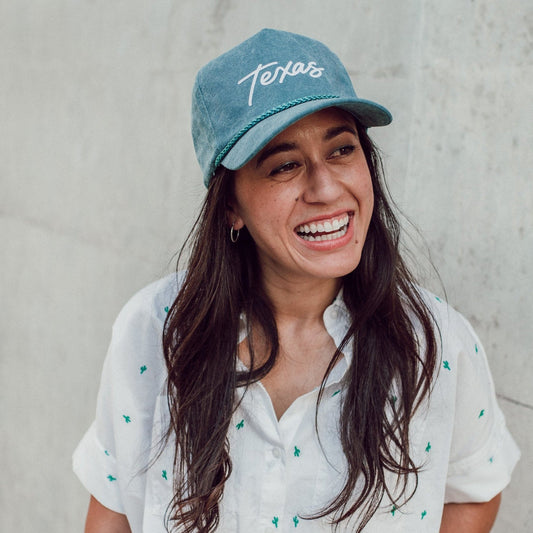 Texas Cursive Canvas Trucker