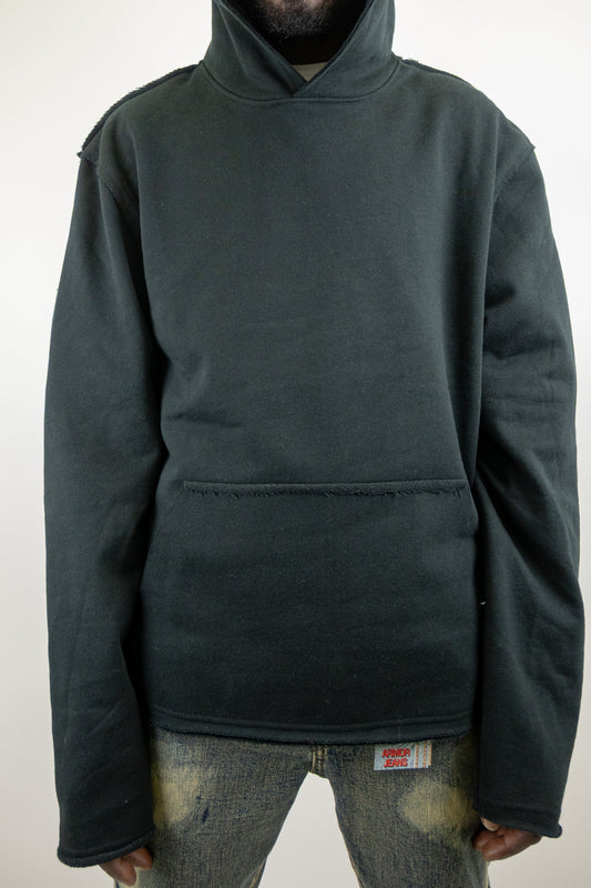CH400 Distressed Cropped Hoodie