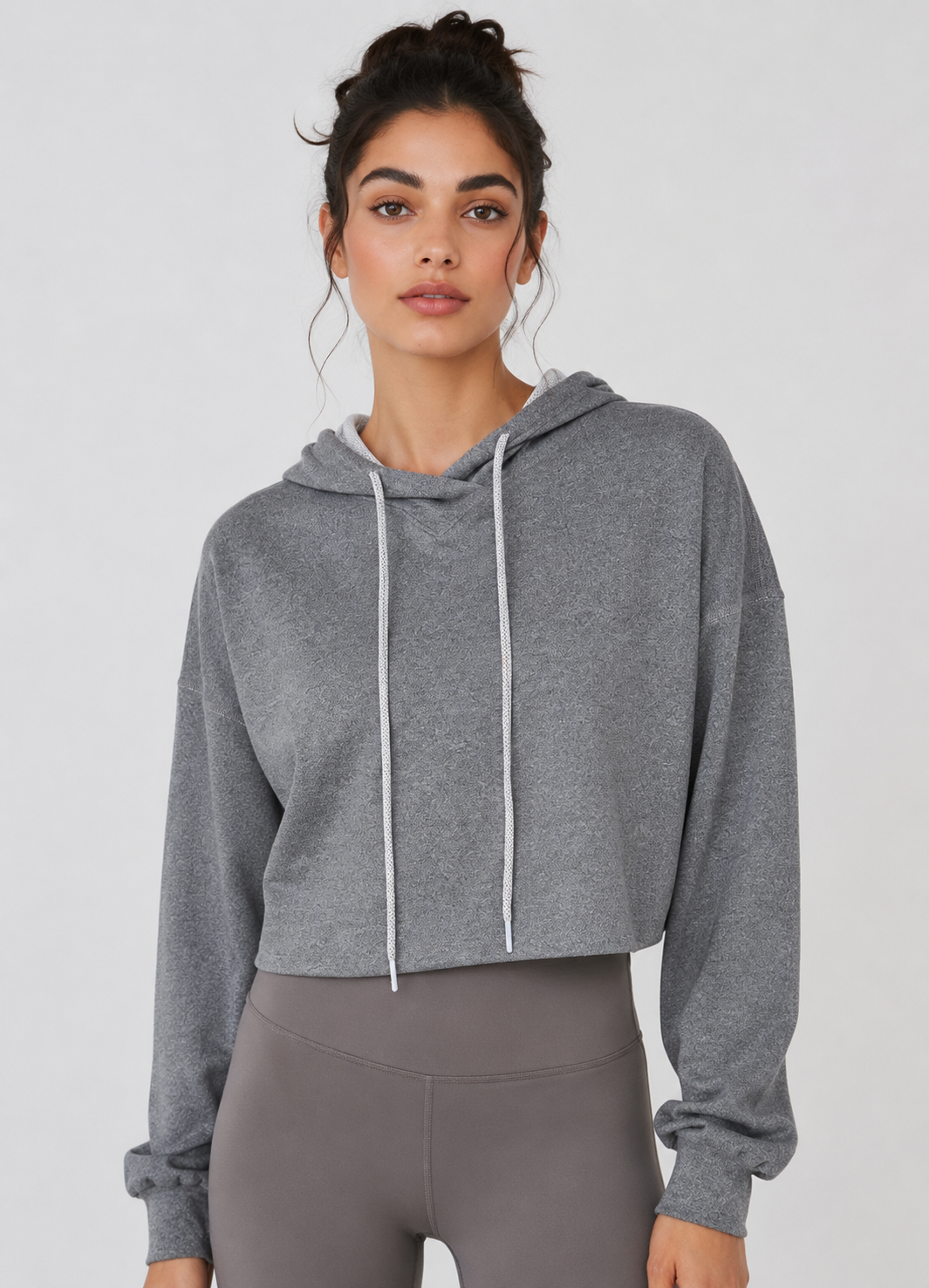 Essential Crop Hoodie Made in USA