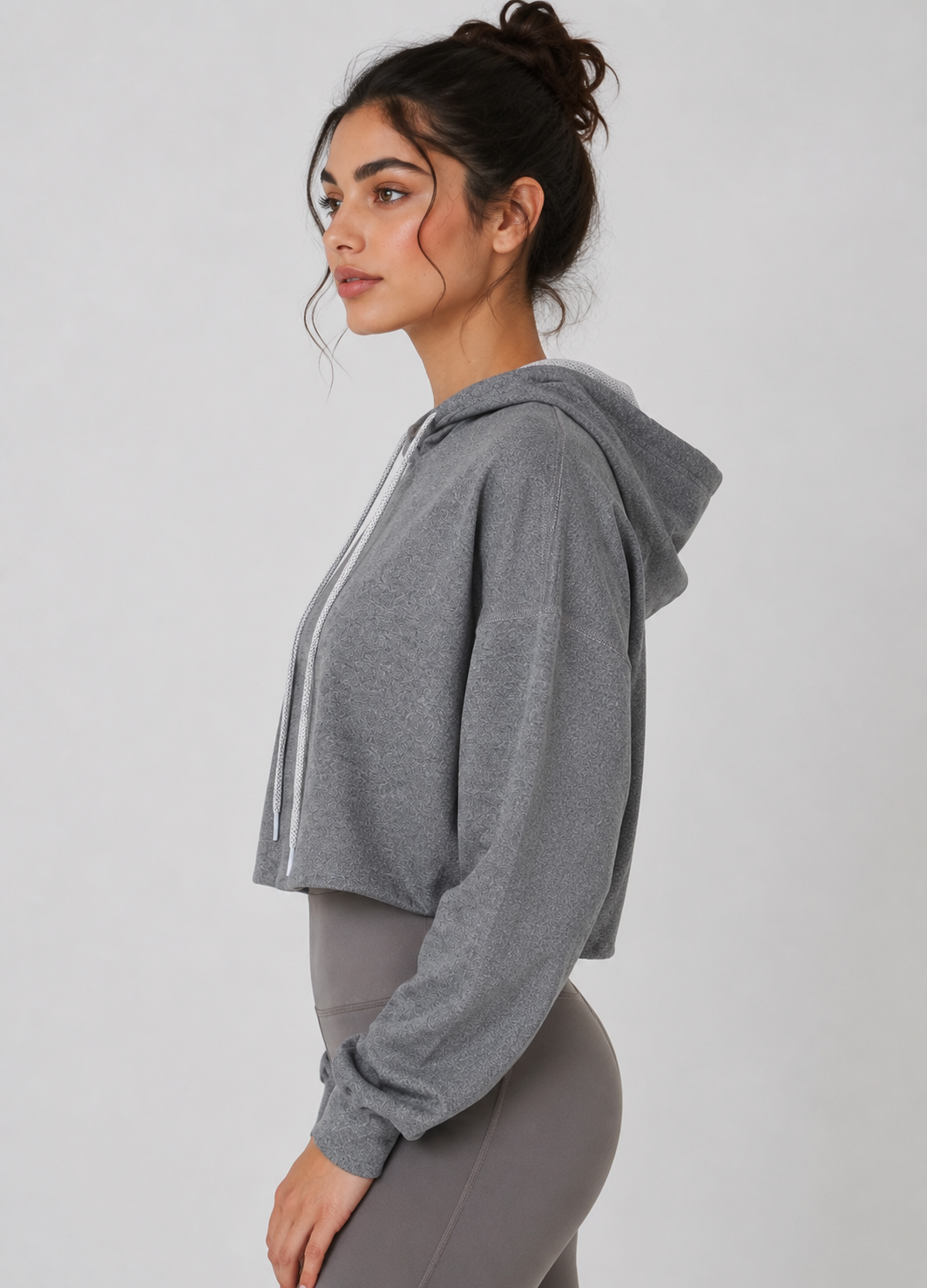 Essential Crop Hoodie Made in USA