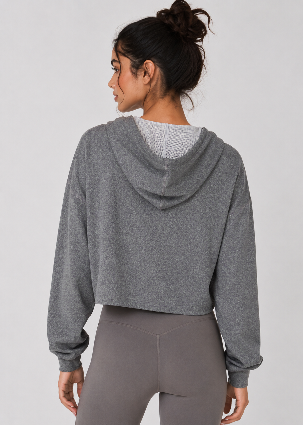 Essential Crop Hoodie Made in USA