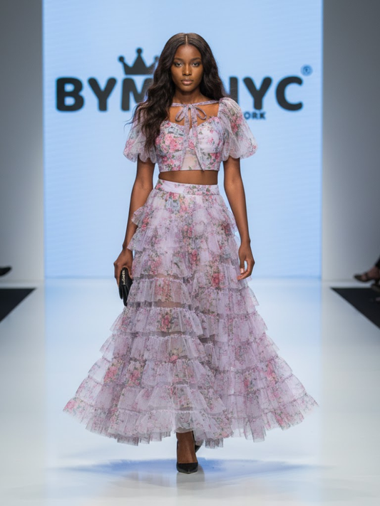 DUMBO Floral Skirt and Top Set: Prêt-à-Porter Line BYMANYC ® New York