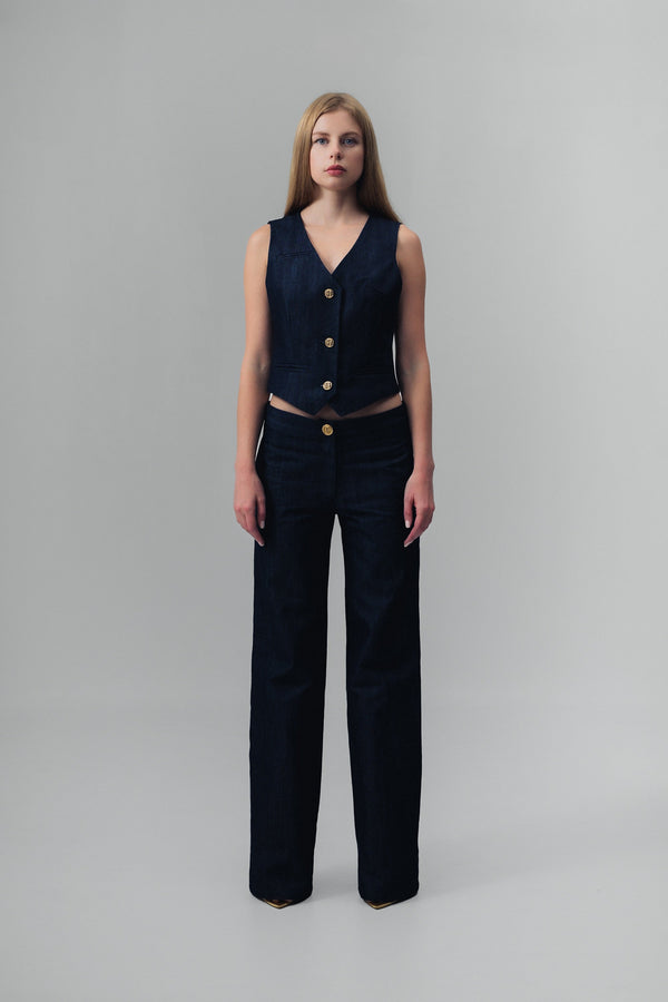 Demi Denim Suit Vest