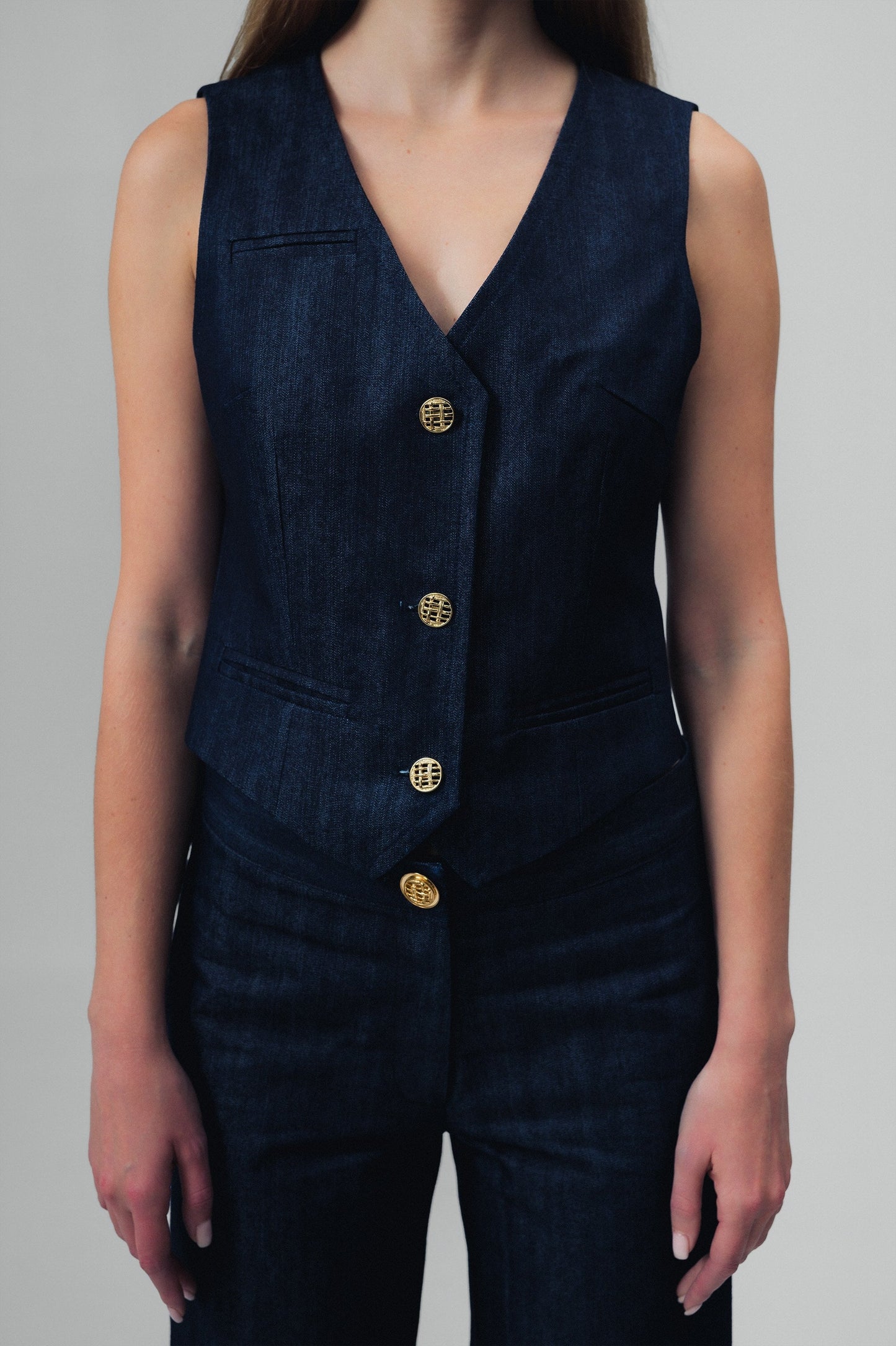 Demi Denim Suit Vest