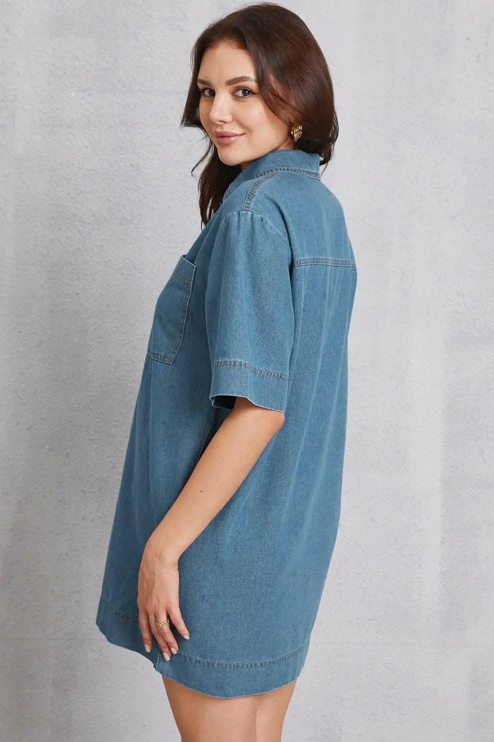 Trendsi Jeans & Denim Denim mini dress with pockets