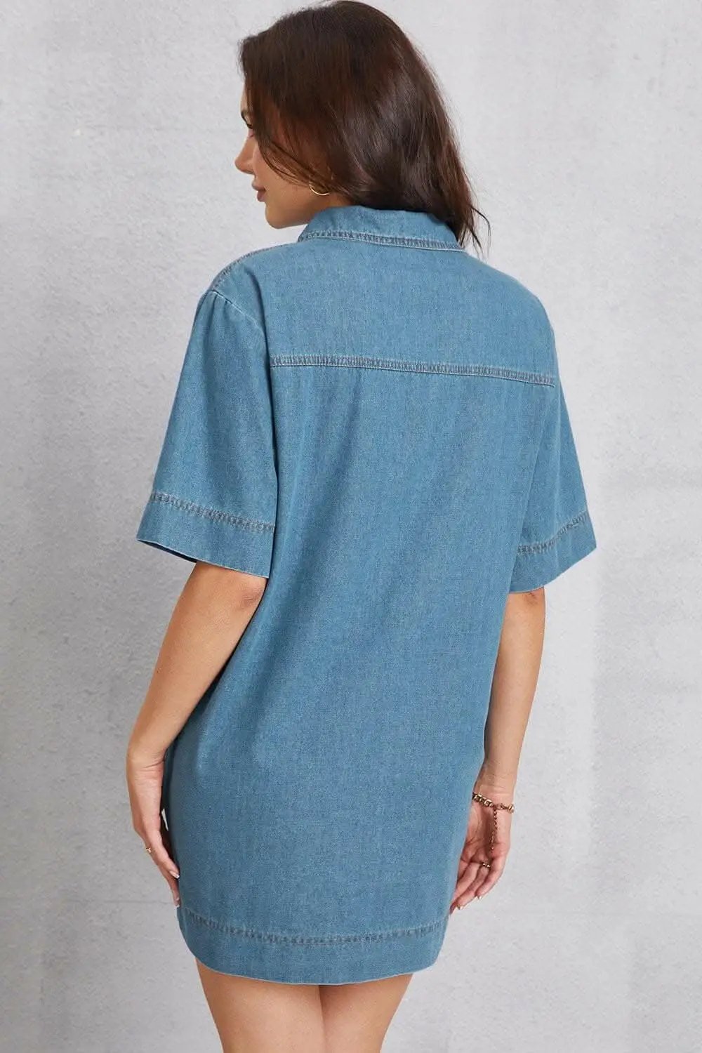 Trendsi Jeans & Denim Denim mini dress with pockets