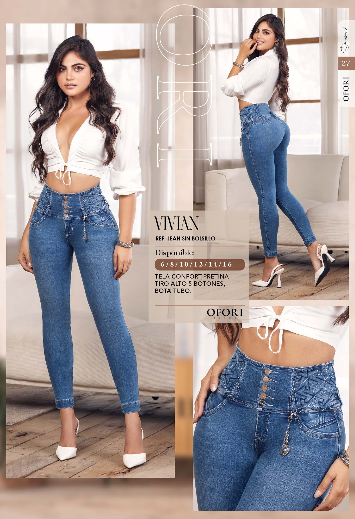 Vivian 100% Authentic Colombian Push Up Jeans