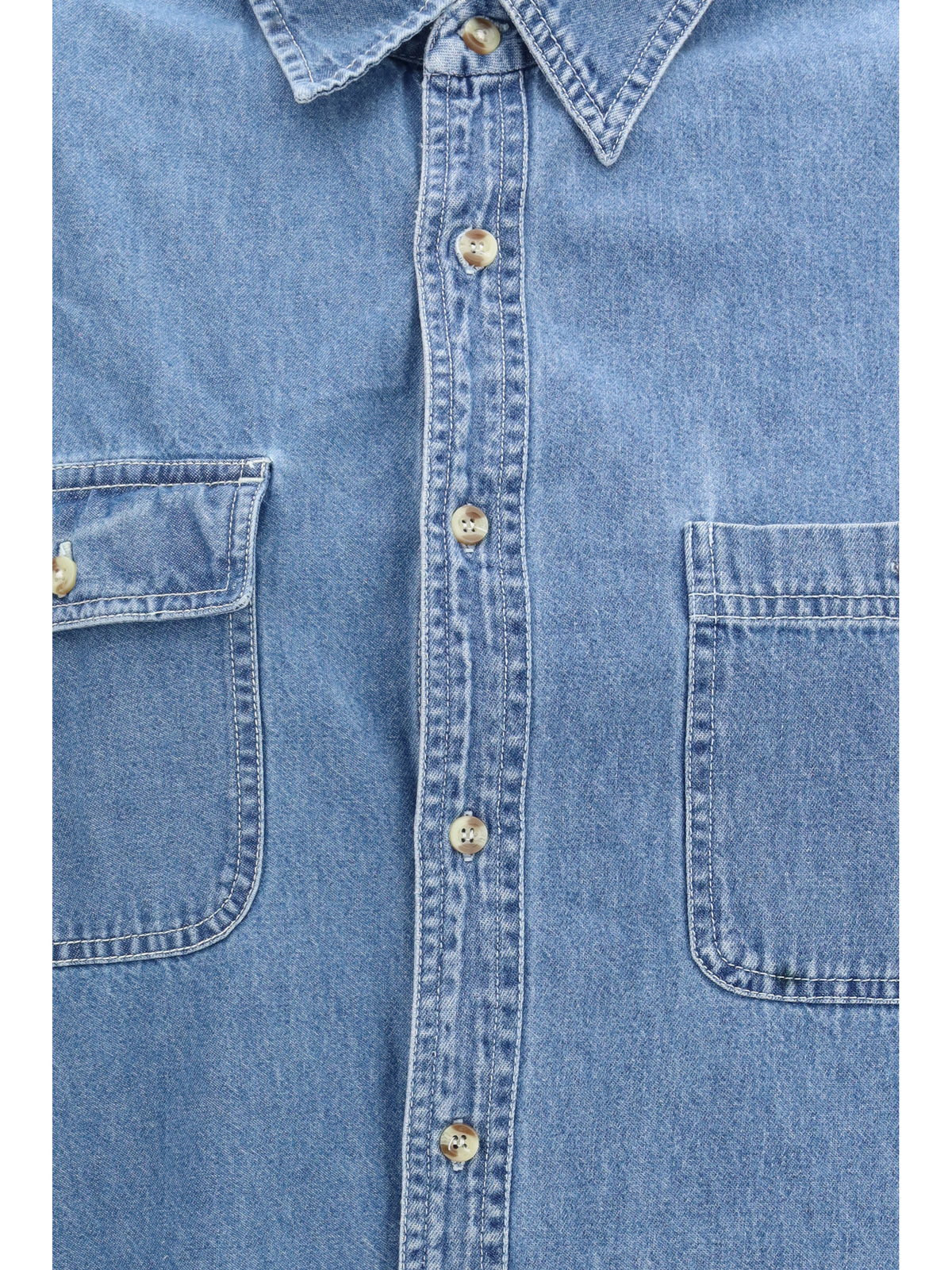 E.L.V. Denim Denim Shirt Mid Blue, view 3