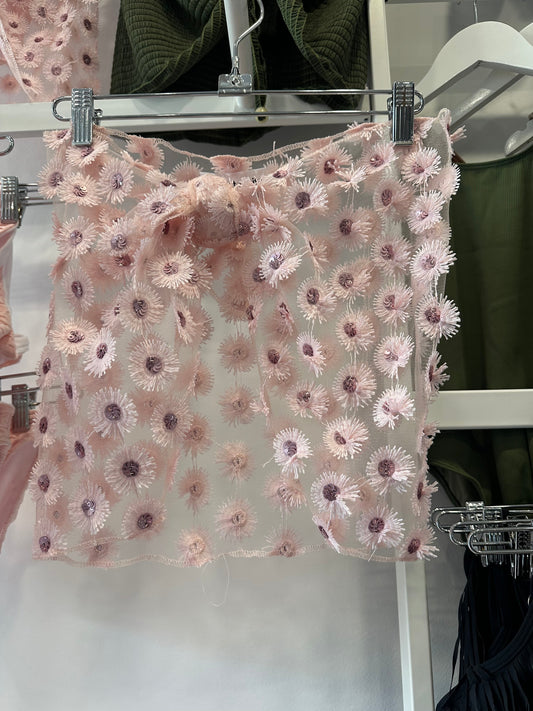 Les Tout Petits - Pink Sequin Daisy Short Sarong