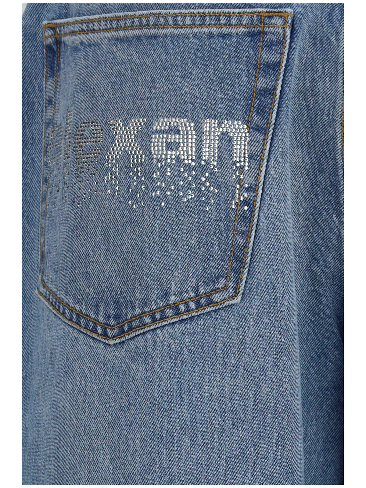 Balloon Jeans Crystal Embellished Vintage Light Indigo