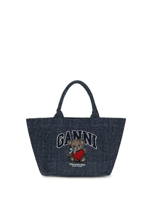 Logo Denim Tote Bag