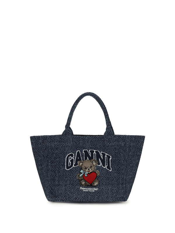 Logo Denim Tote Bag