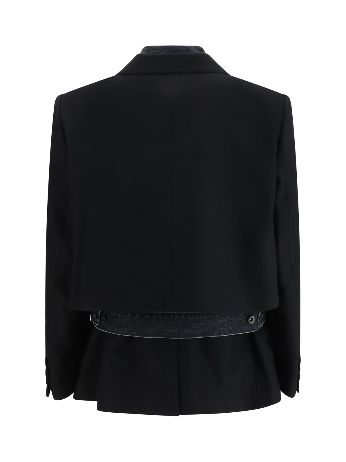sacai Jacket Wool Flannel & Denim, view 3