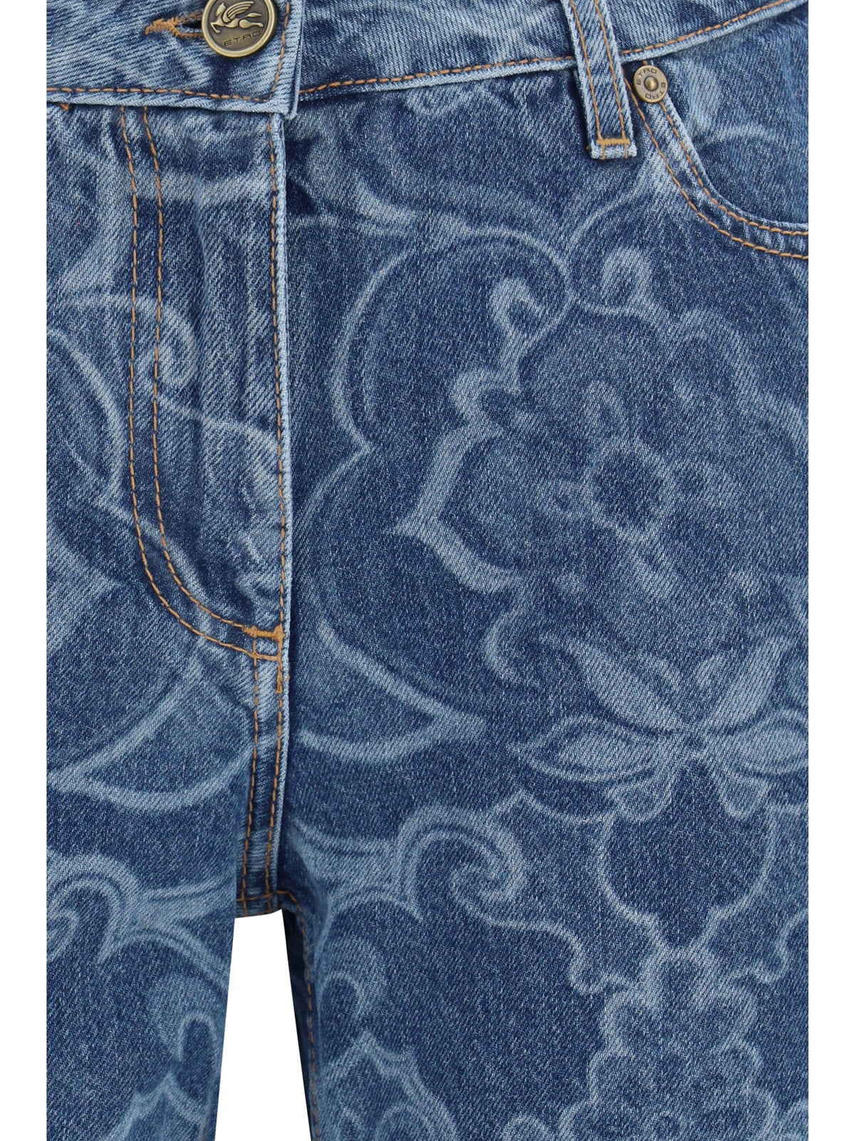 Etro Denim Jeans Jacquard Blue, view 2