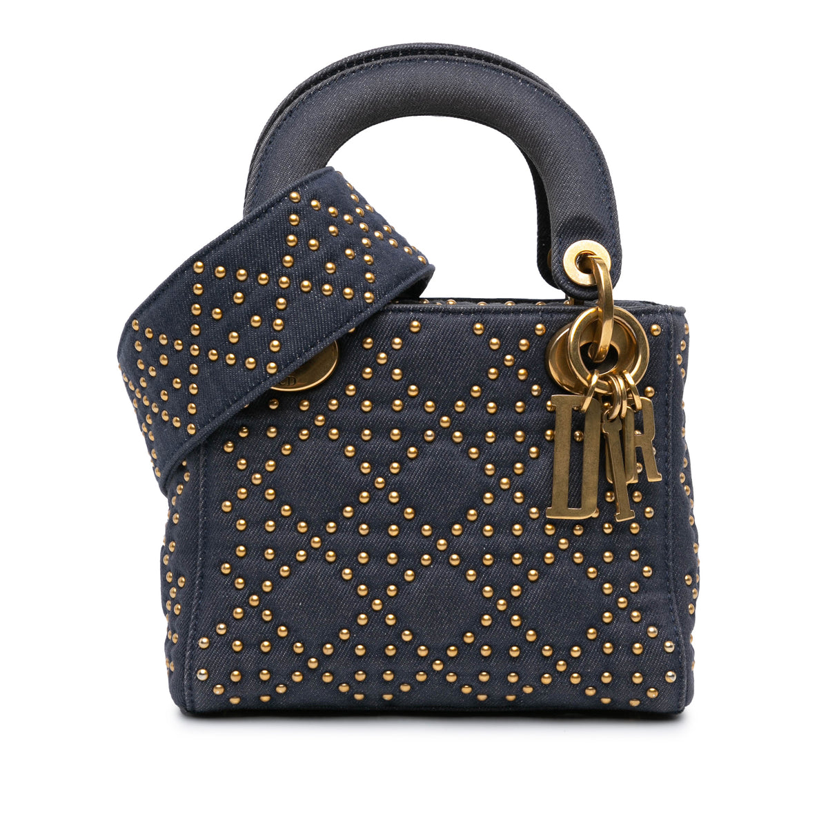 Dior Satchel Mini Denim Studded