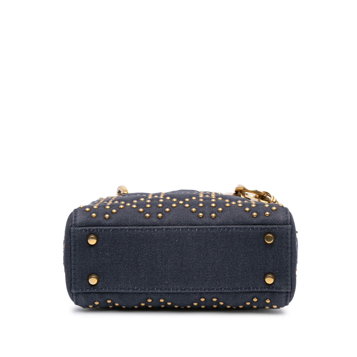 Dior Satchel Mini Denim Studded, view 3