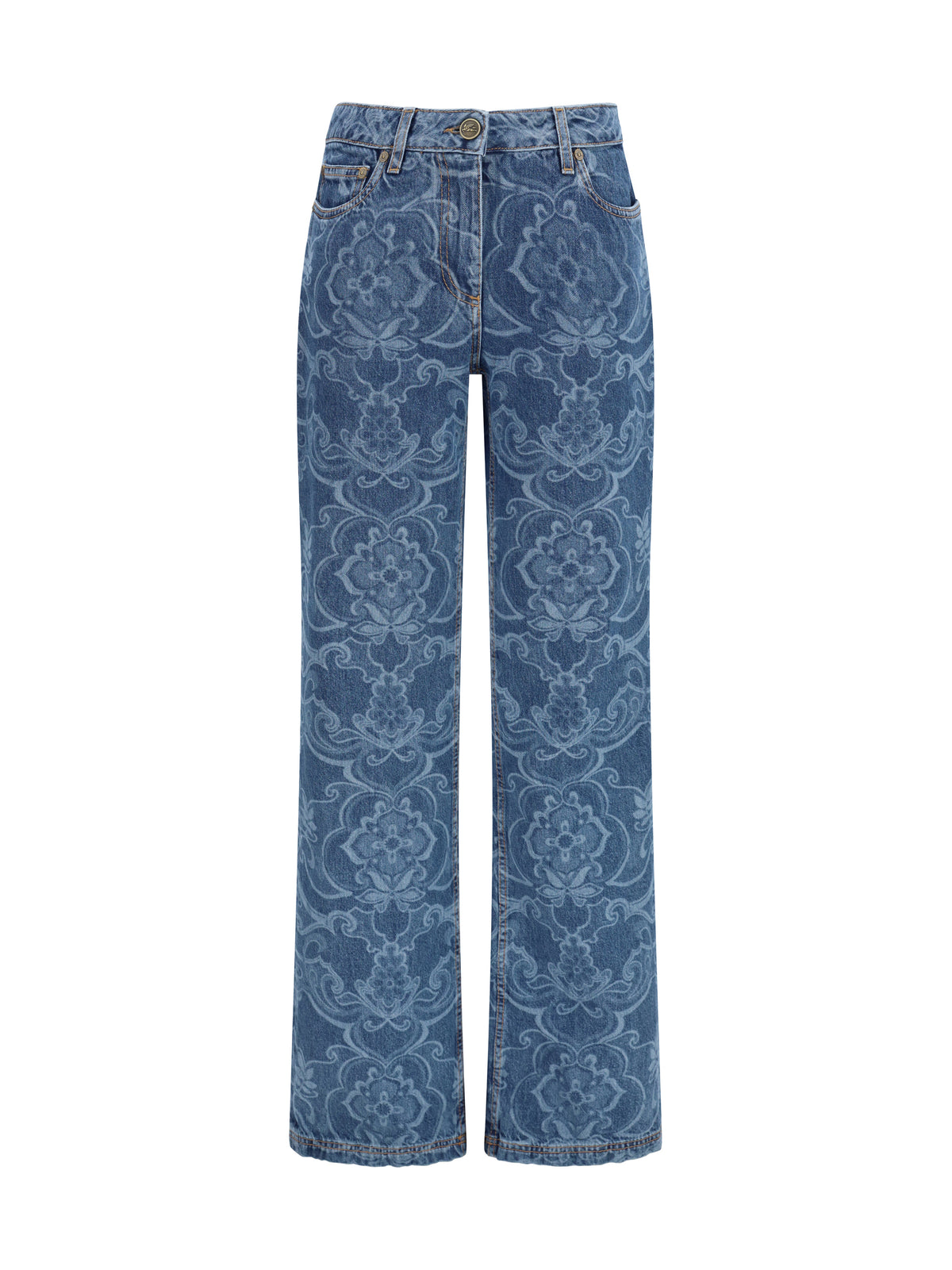 Etro Denim Jeans Jacquard Blue