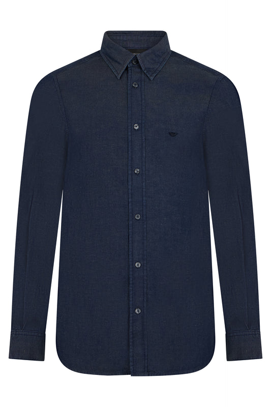 Denim Shirt in Deep Blue