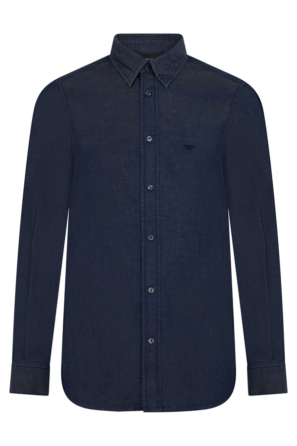 Denim Shirt in Deep Blue