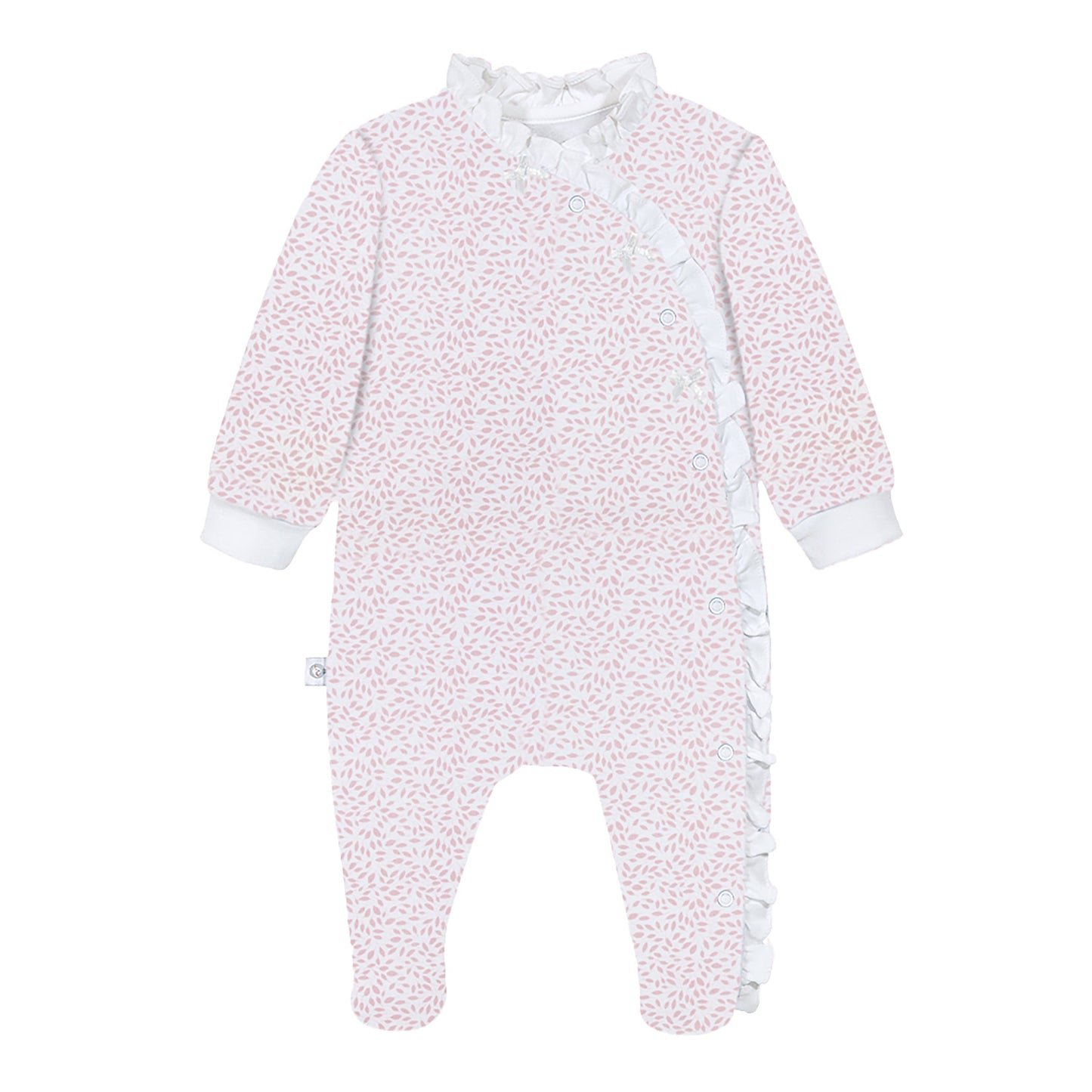 Pink Leaves Pima Baby Pajama