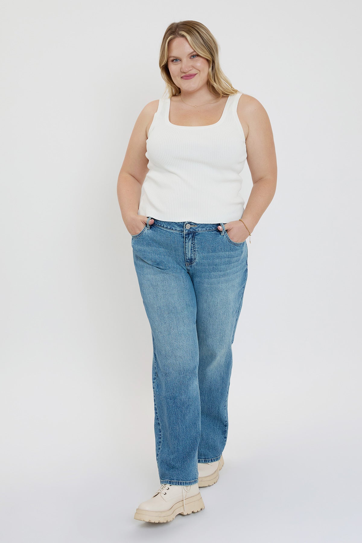 Women's Plus Britney Low Rise Wide Leg Jeans