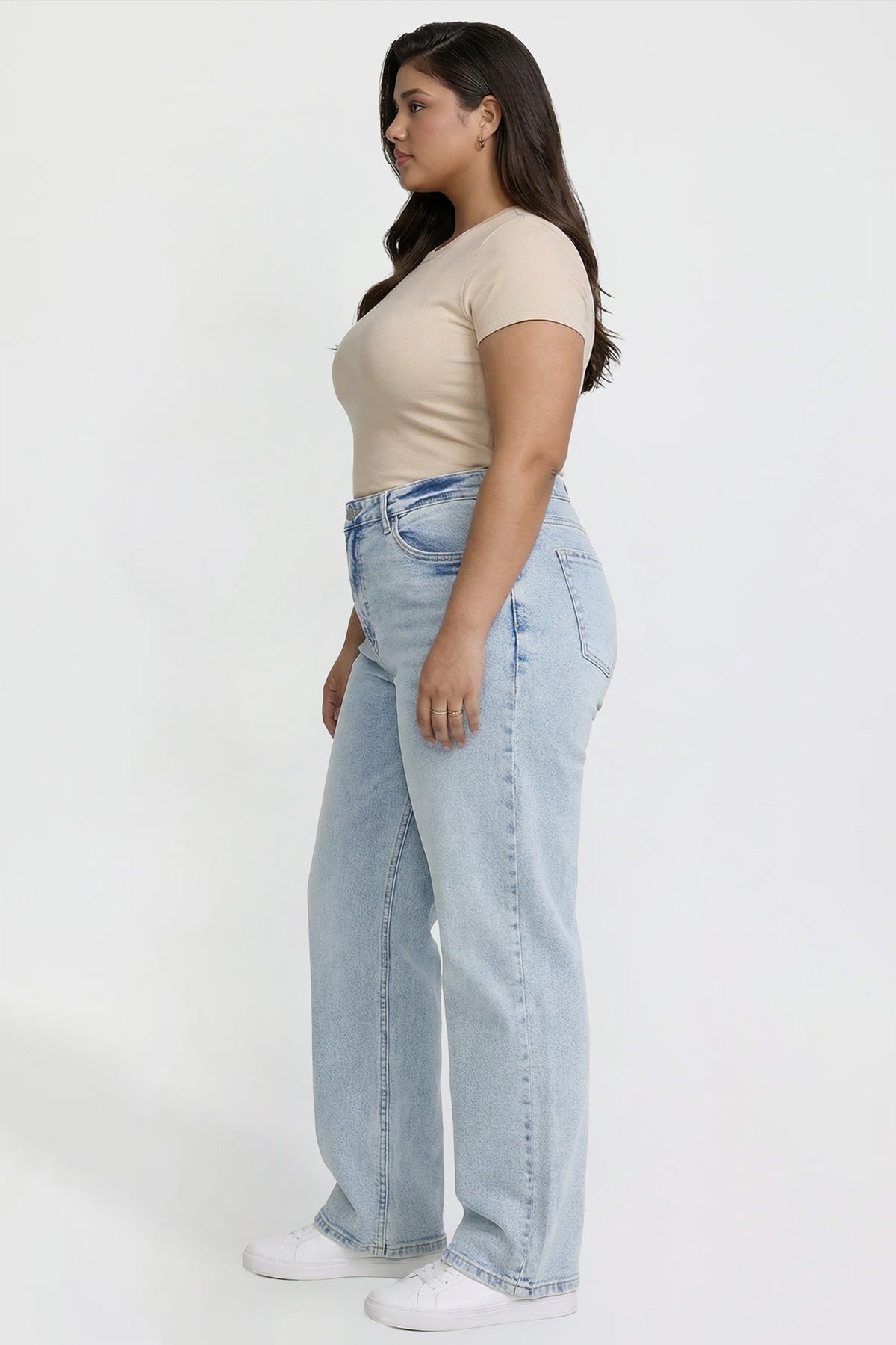 Women's Plus High Rise Wide Leg Jeans