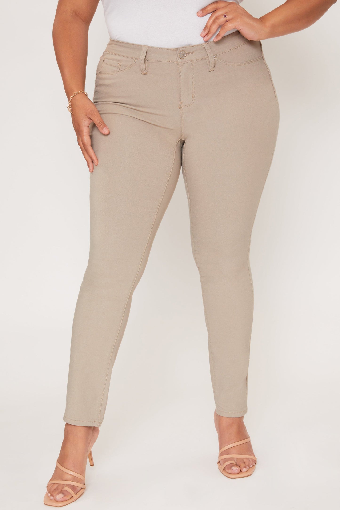 Women's Plus Mid Rise Hyperstretch Skinny Pants