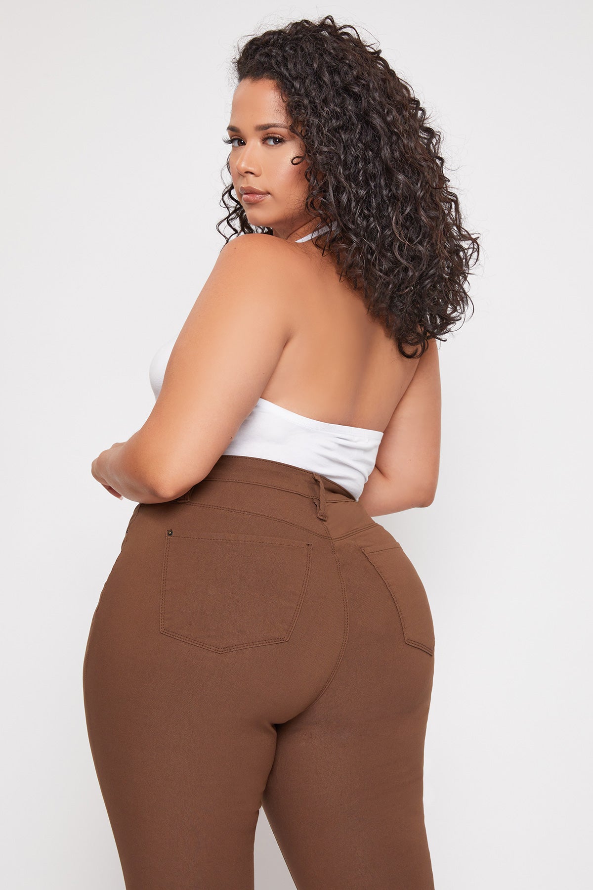 Women's Plus Mid Rise Hyperstretch Skinny Pants