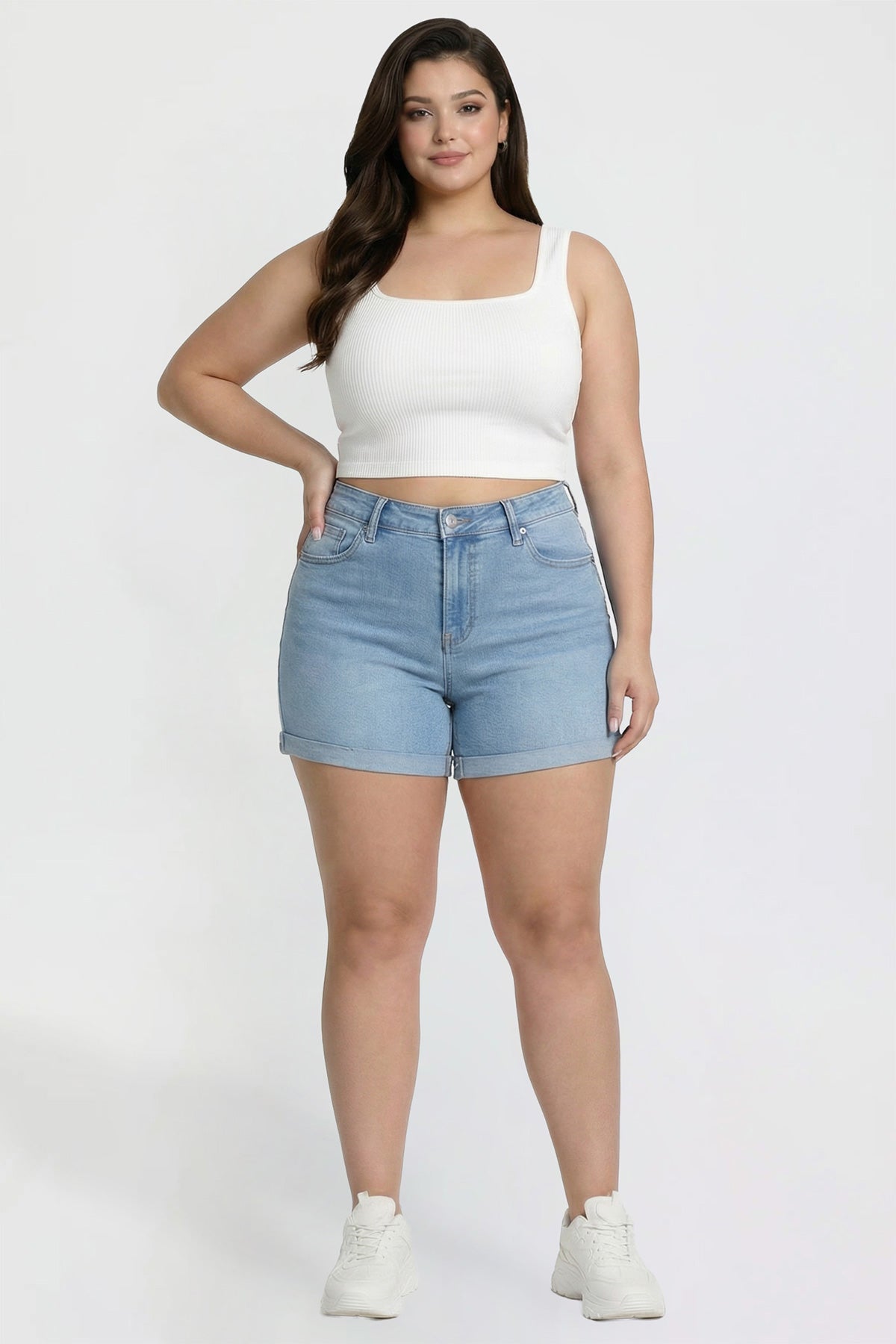 Women's Plus Cuff Hem Short