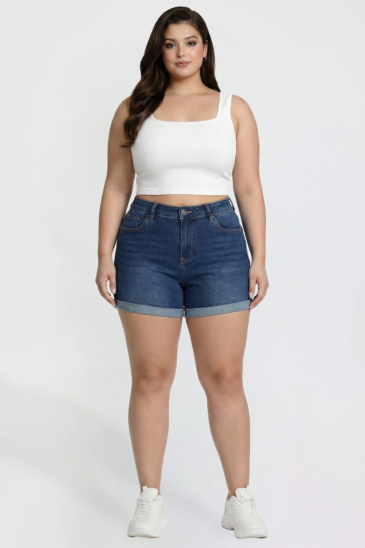 Women's Plus Cuff Hem Short