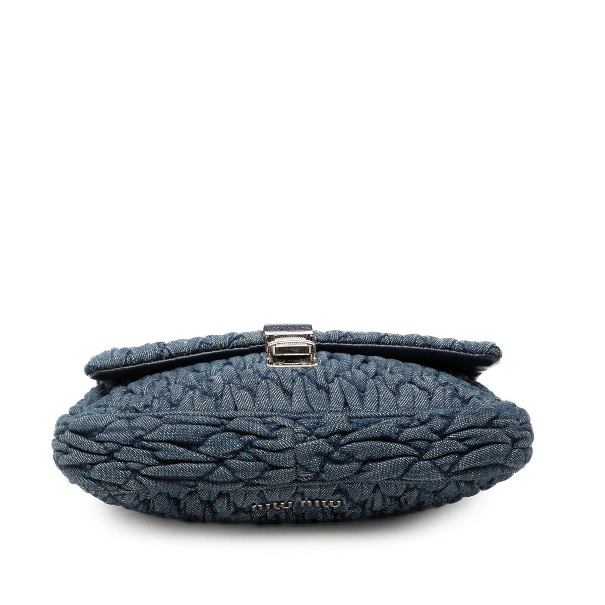 Miu Miu Satchel Matelasse Denim Blue, view 3