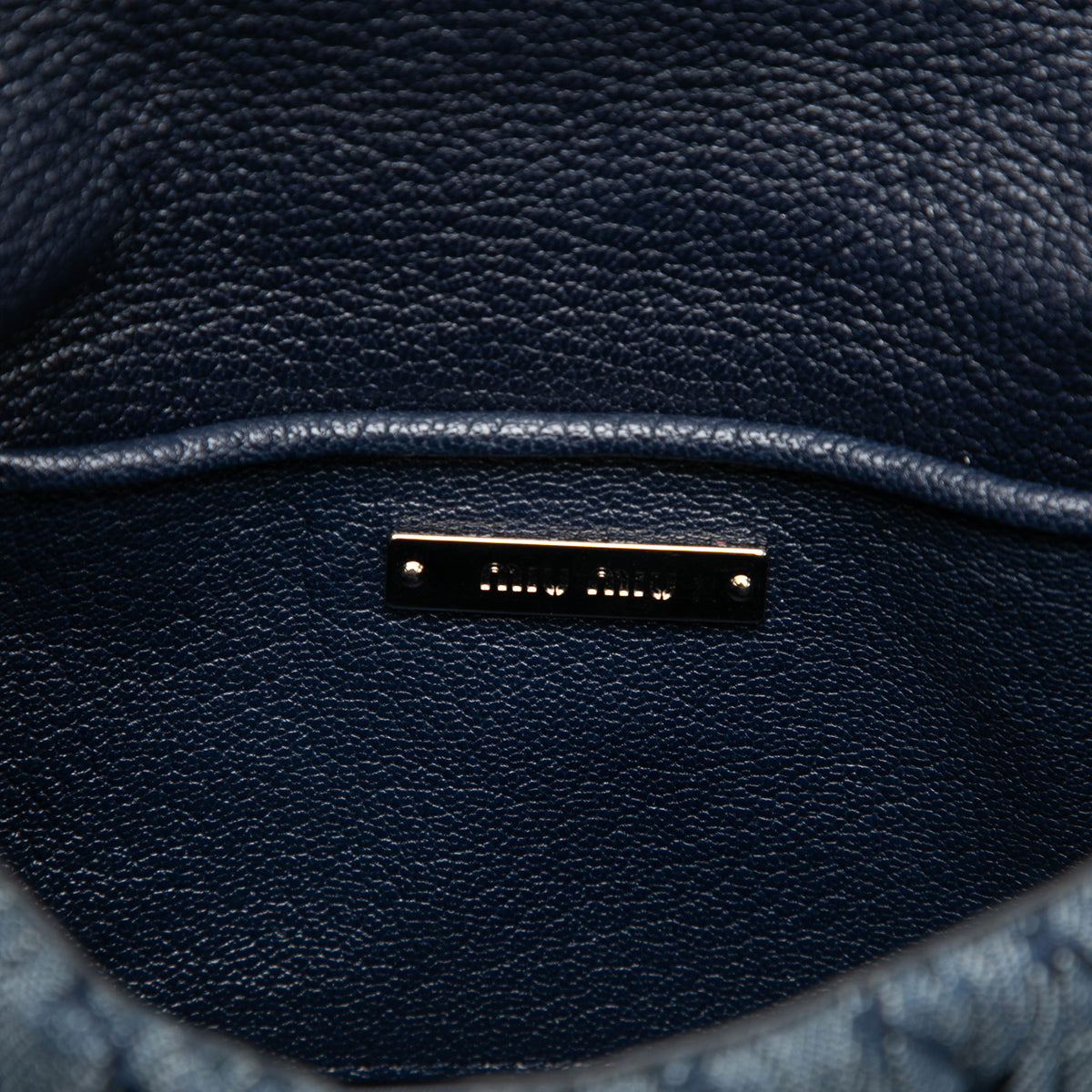 Miu Miu Satchel Matelasse Denim Blue, view 5