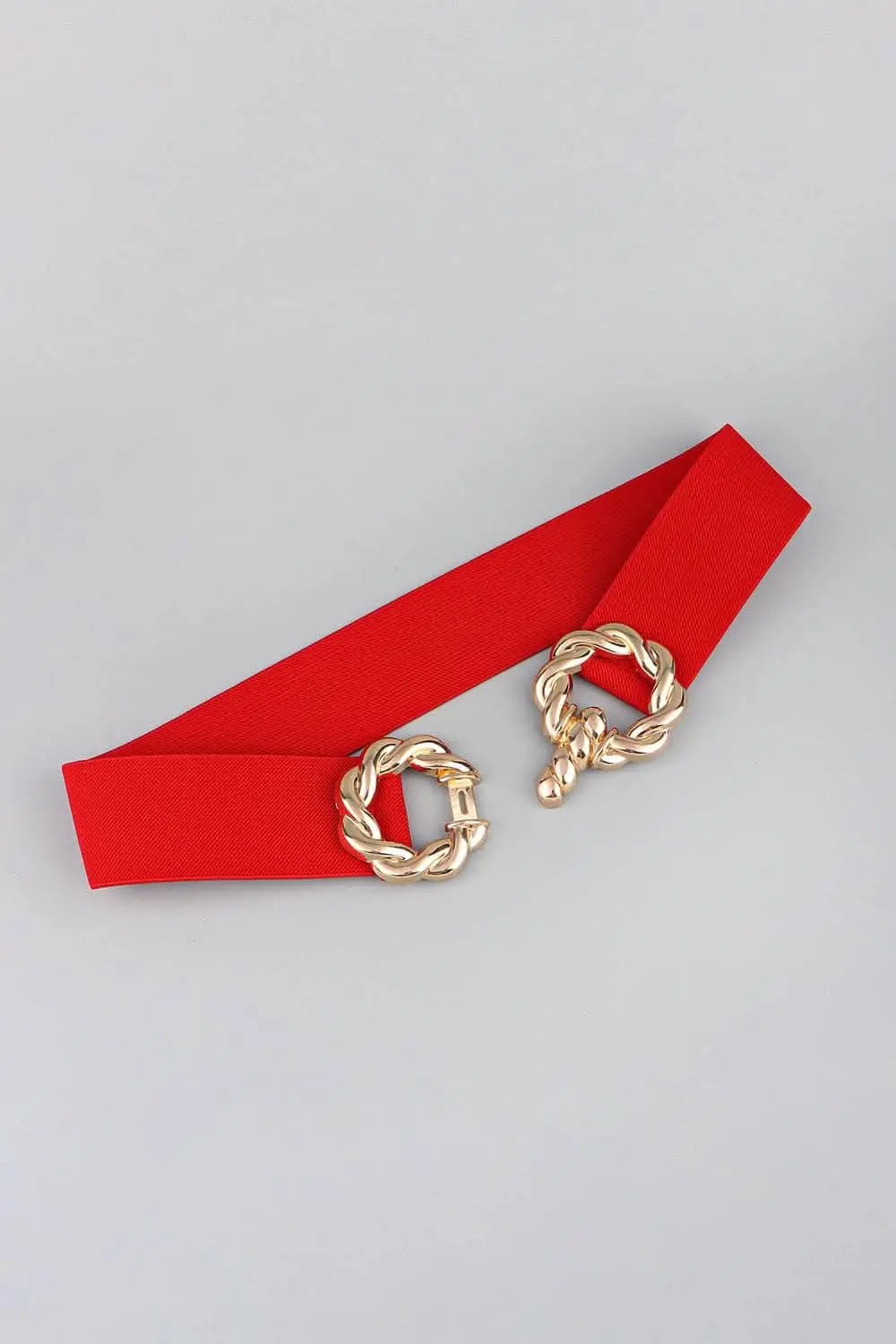 Trendsi Elastic belt with zinc alloy buckle