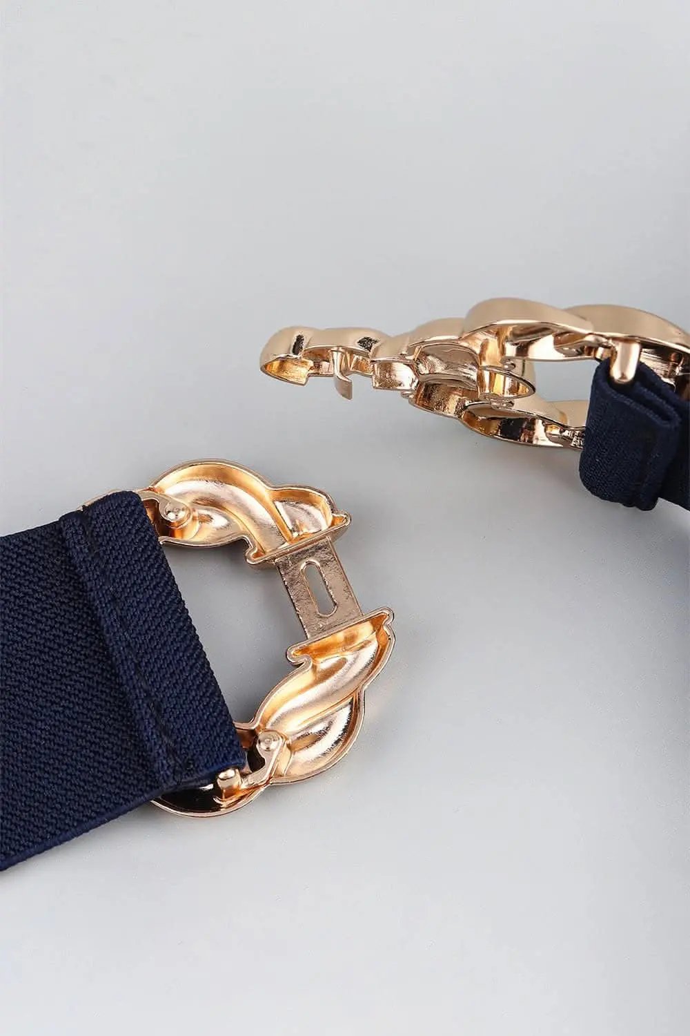 Trendsi Elastic belt with zinc alloy buckle