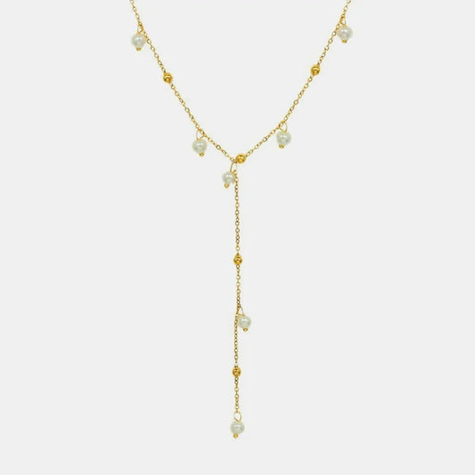 Trendsi Necklaces - Elegant 18K gold pearl necklace
