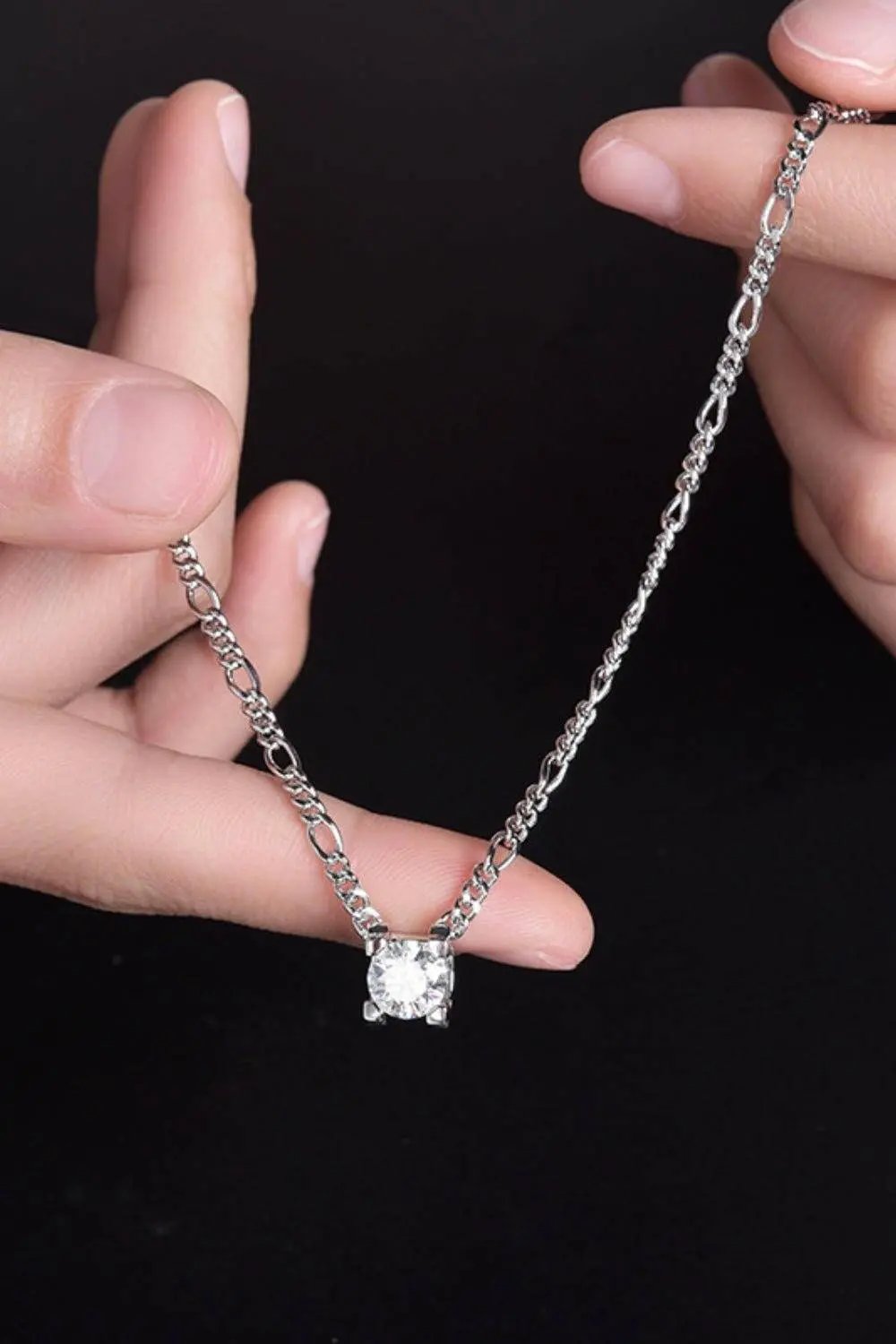 Necklace - 2 Carat Moissanite - Elegant