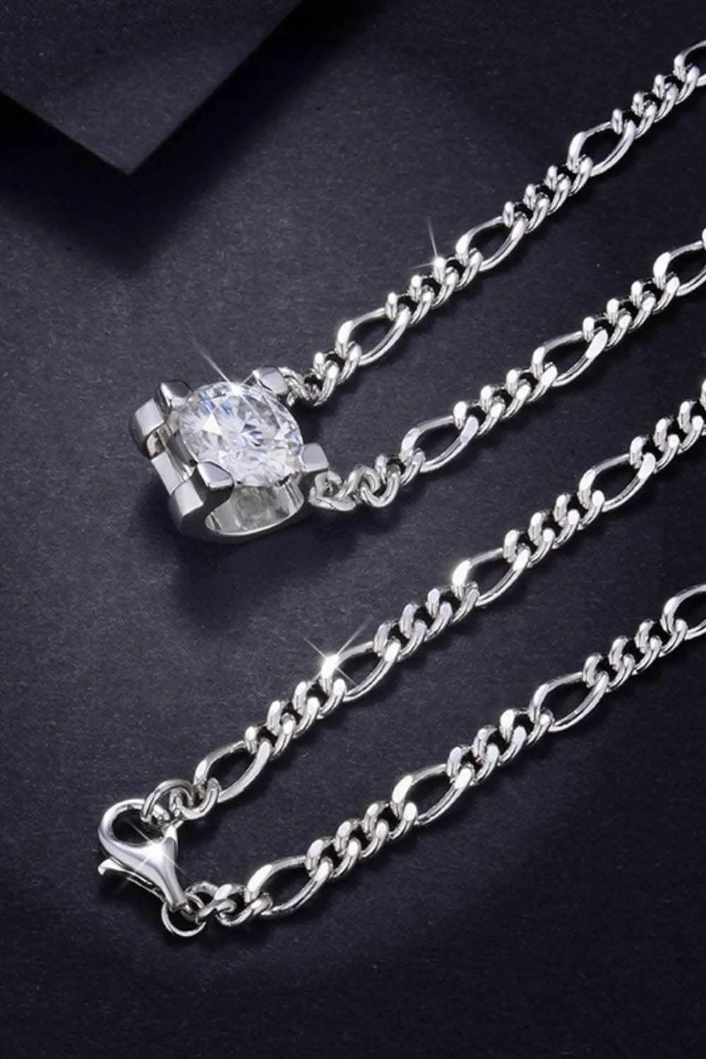 Necklace - 2 Carat Moissanite - Elegant