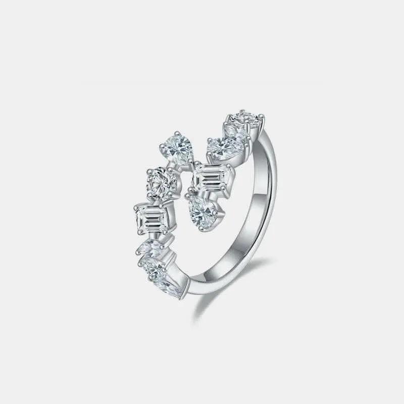 Trendsi Elegant Moissanite Bypass Ring