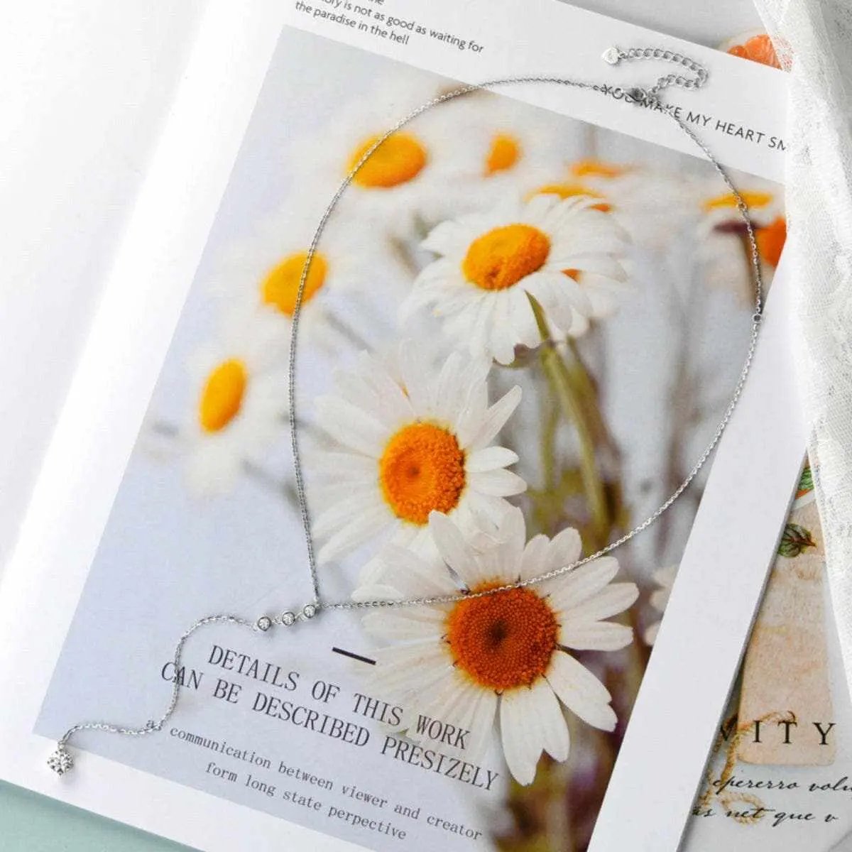 Trendsi Elegant Moissanite Drop Necklace