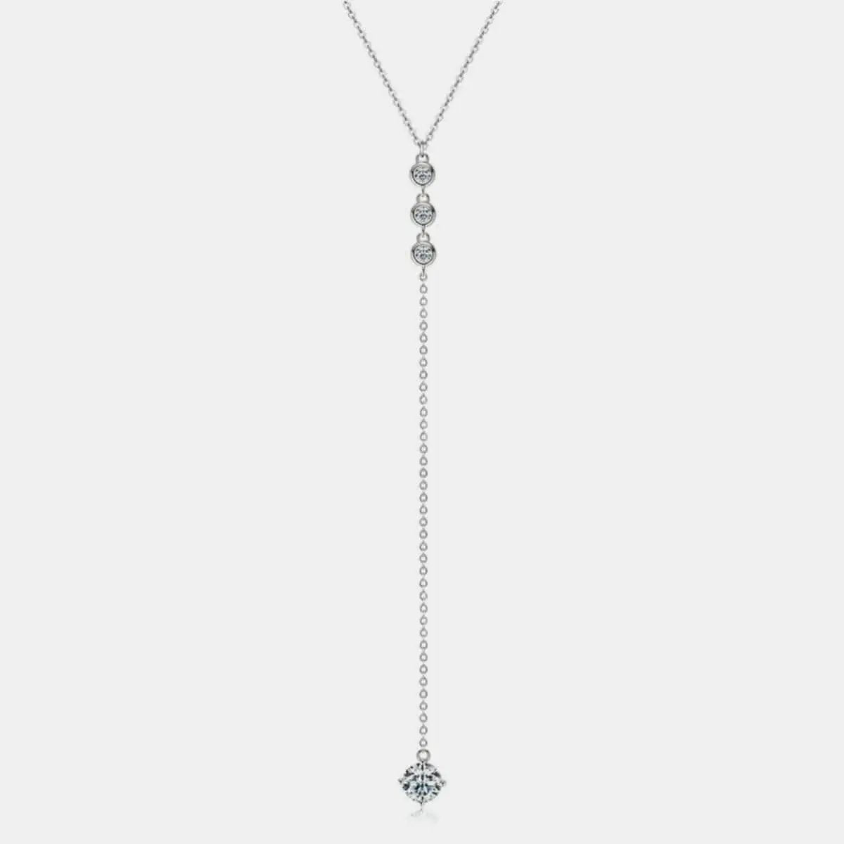 Trendsi Elegant Moissanite Drop Necklace