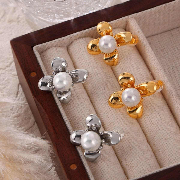 Trendsi just arrived - Elegant floral titanium earrings