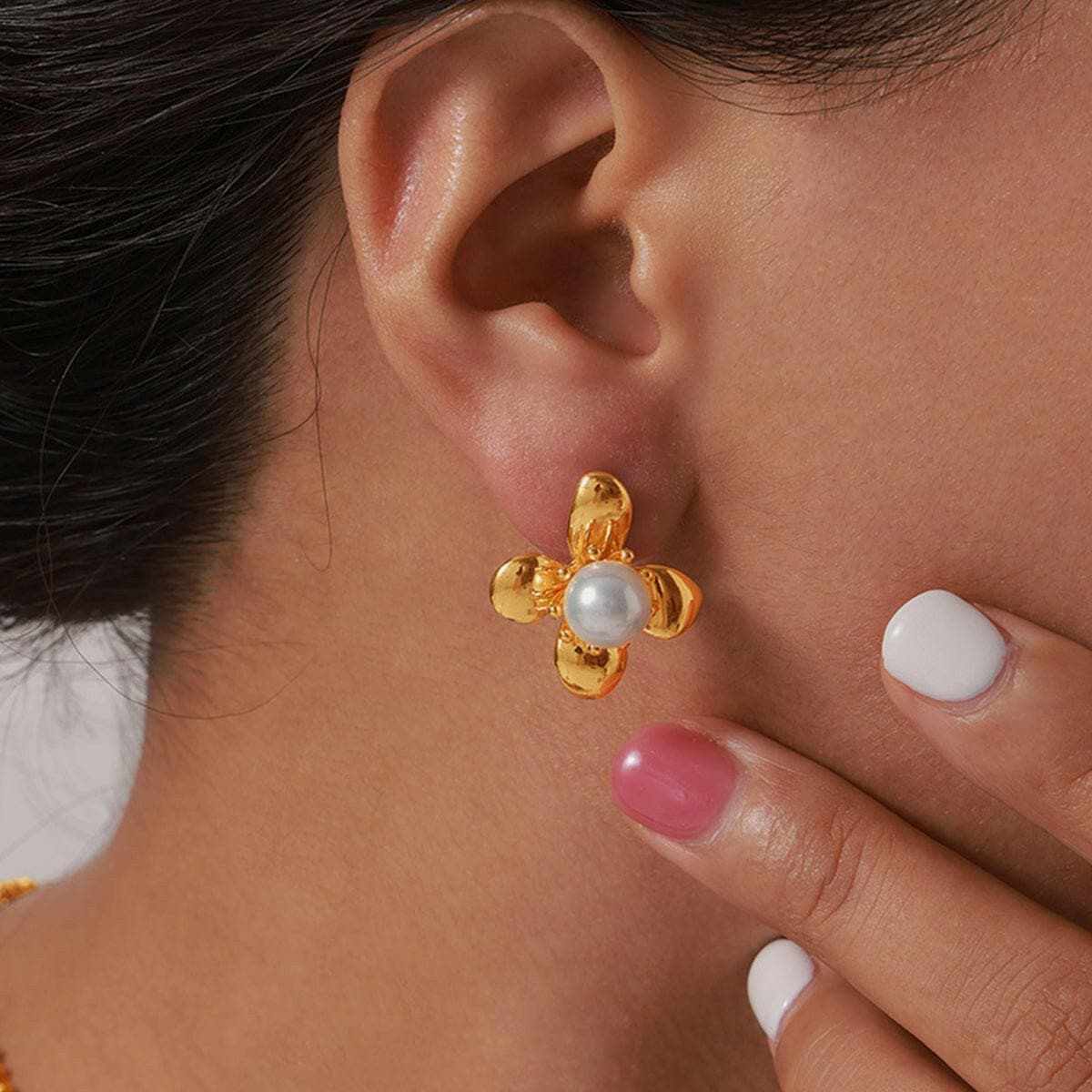 Trendsi just arrived - Elegant floral titanium earrings