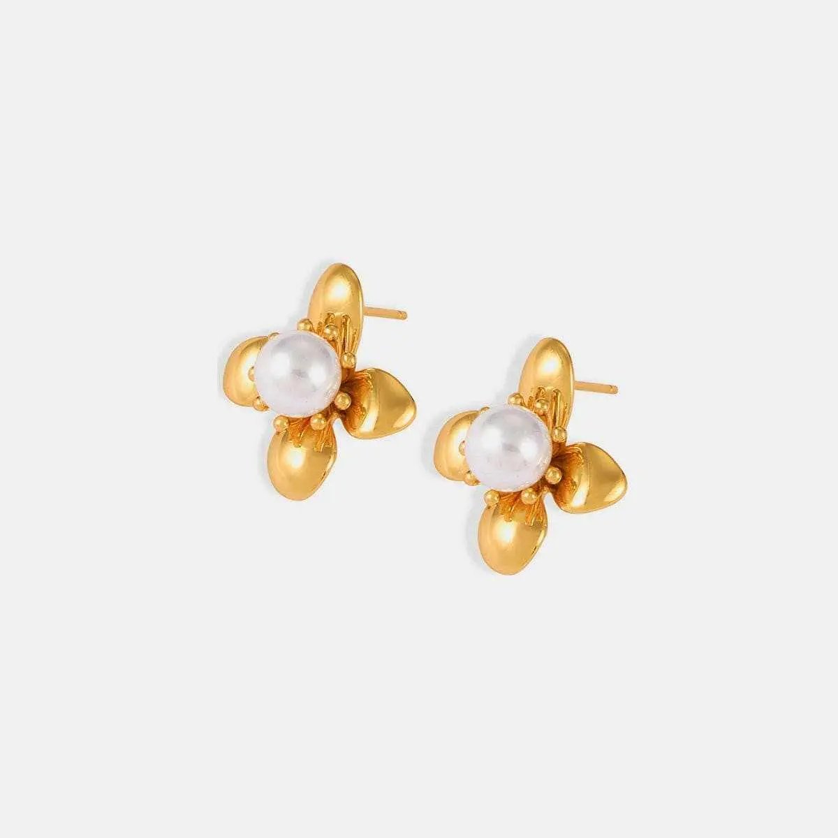Trendsi just arrived - Elegant floral titanium earrings