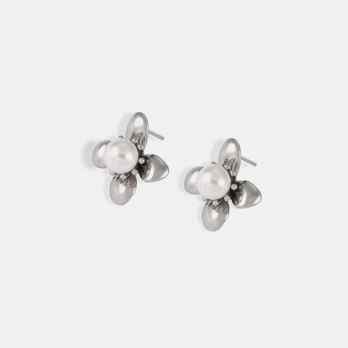 Trendsi just arrived - Elegant floral titanium earrings