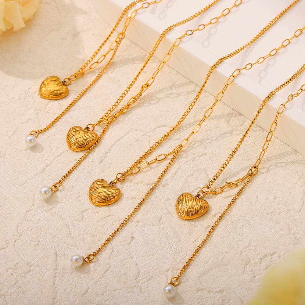 Trendsi Necklaces - Elegant heart pendant necklace