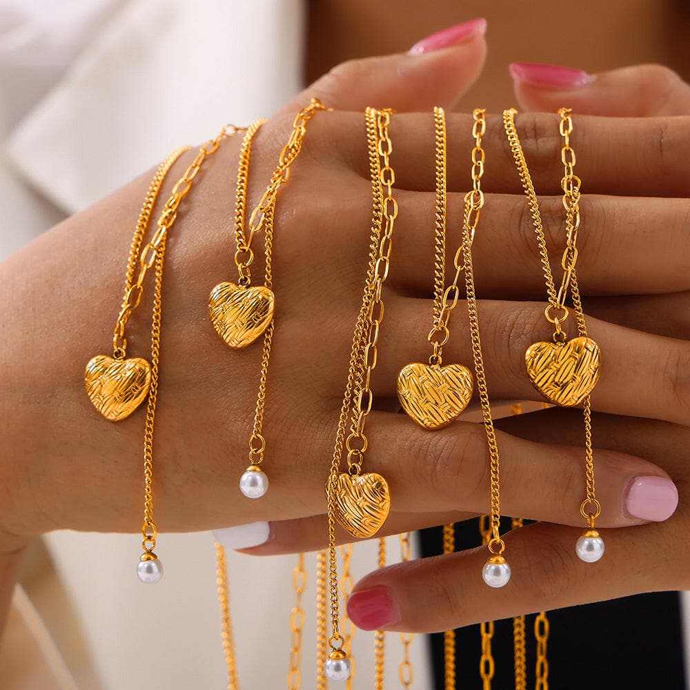 Trendsi Necklaces - Elegant heart pendant necklace