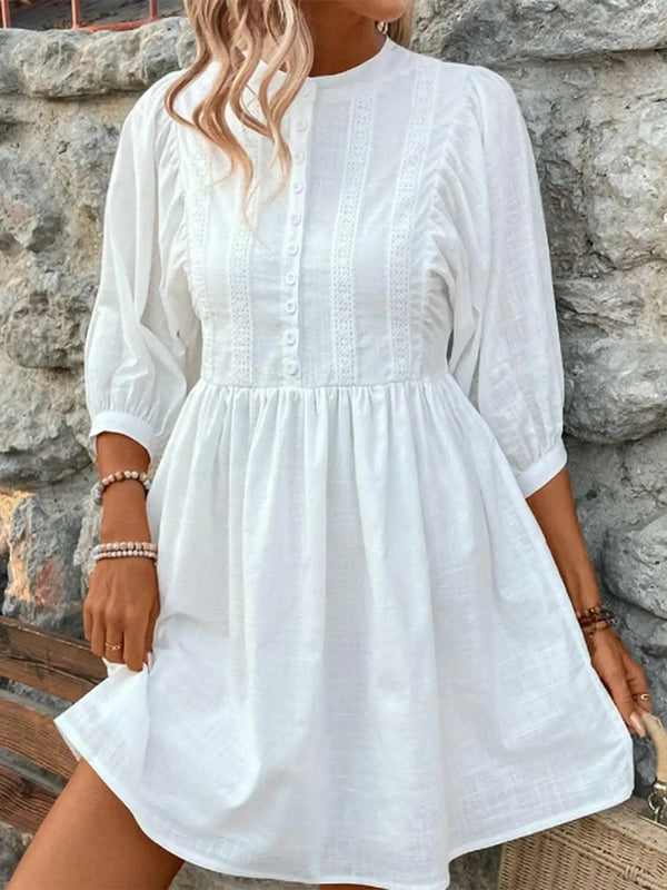 Trendsi just arrived - Elegant lace button-up dress
