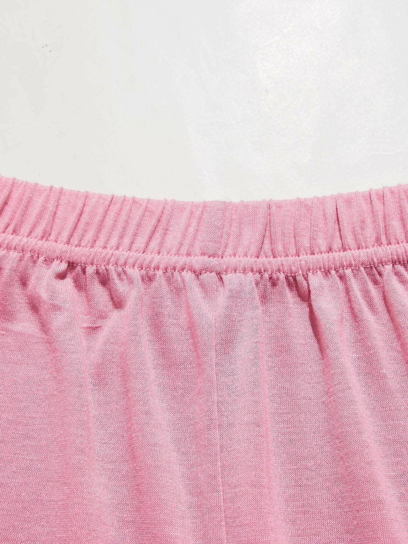 Pajama Set - Elegant Lace V-Neck - Lounge Style