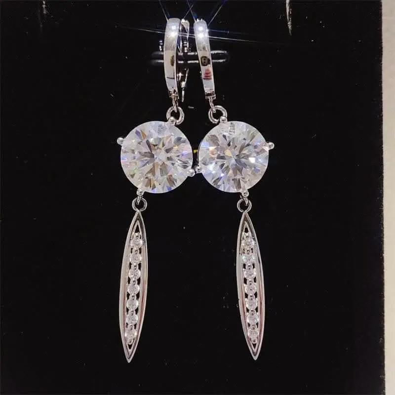 Trendsi Elegant moissanite earrings 10 ct
