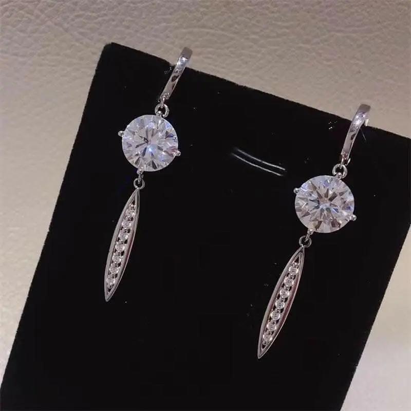 Trendsi Elegant moissanite earrings 10 ct